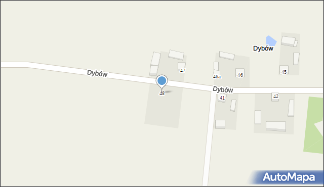 Dybów, Dybów, 48, mapa Dybów