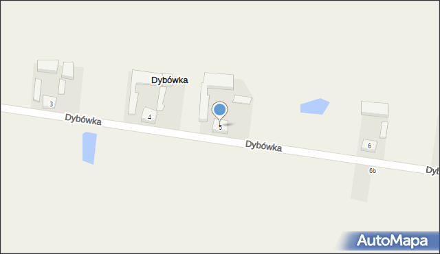 Dybówka, Dybówka, 5, mapa Dybówka