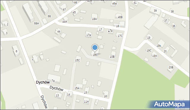 Dychów, Dychów, 16C, mapa Dychów