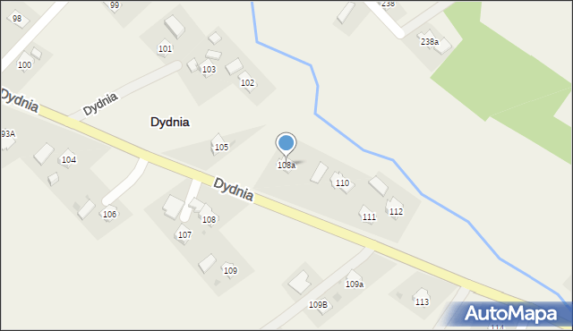 Dydnia, Dydnia, 108a, mapa Dydnia