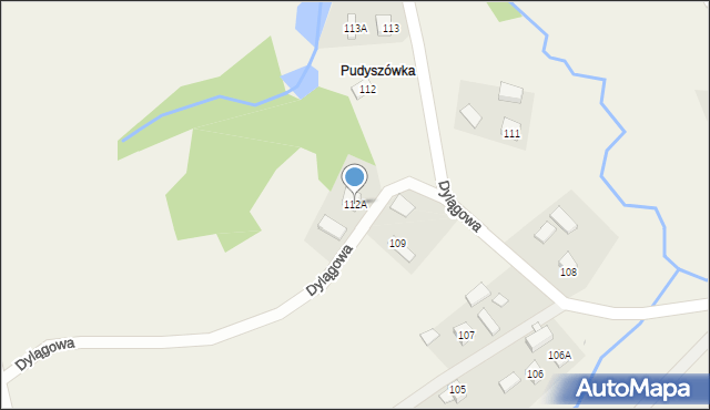 Dylągowa, Dylągowa, 112A, mapa Dylągowa