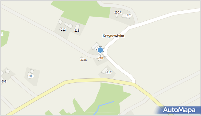 Dylągówka, Dylągówka, 218, mapa Dylągówka