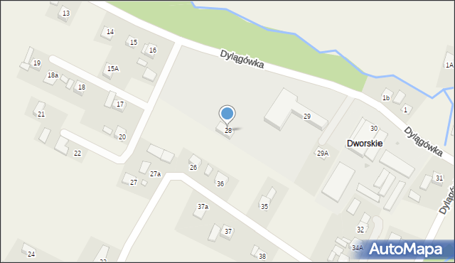 Dylągówka, Dylągówka, 28, mapa Dylągówka