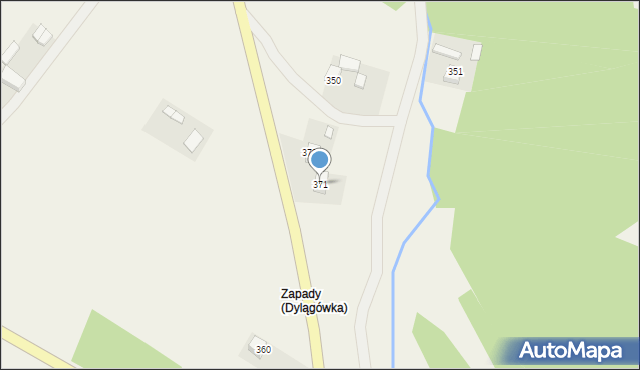 Dylągówka, Dylągówka, 371, mapa Dylągówka