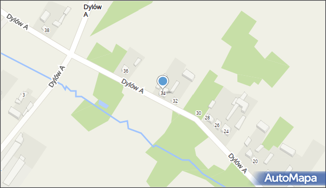 Dylów A, Dylów A, 34, mapa Dylów A