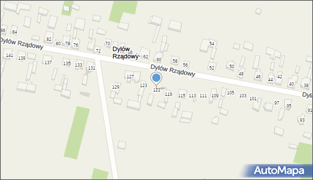 Dylów Rządowy, Dylów Rządowy, 121, mapa Dylów Rządowy