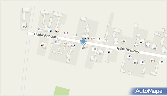 Dylów Rządowy, Dylów Rządowy, 195, mapa Dylów Rządowy