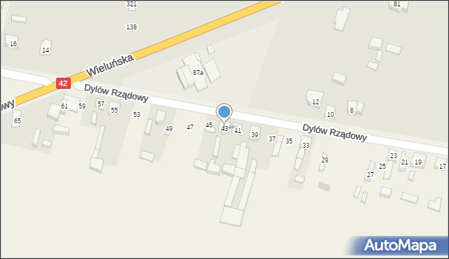 Dylów Rządowy, Dylów Rządowy, 43, mapa Dylów Rządowy
