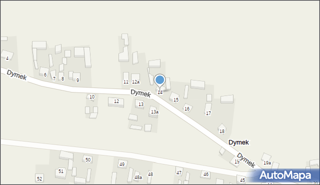 Dymek, Dymek, 14, mapa Dymek