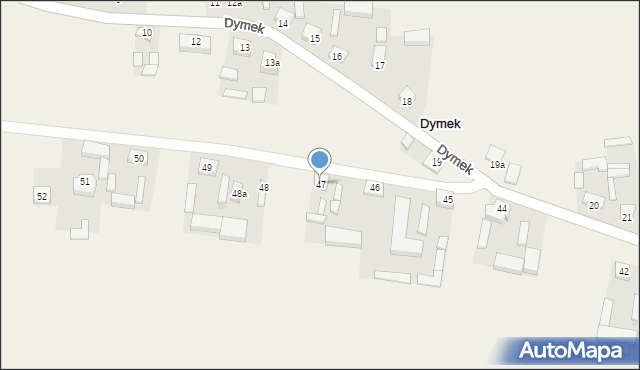 Dymek, Dymek, 47, mapa Dymek