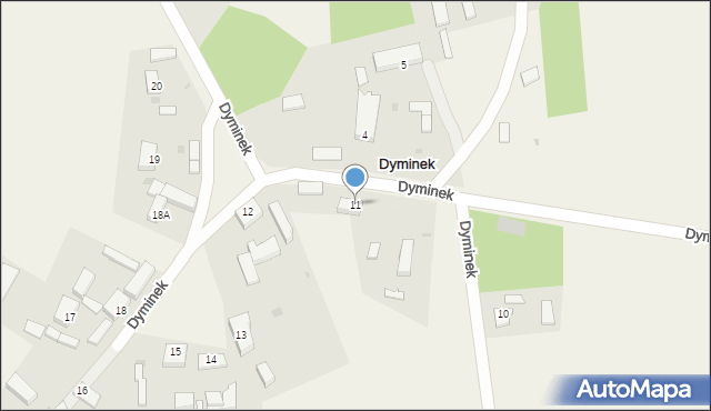 Dyminek, Dyminek, 11, mapa Dyminek