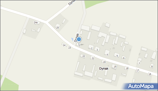 Dynak, Dynak, 1, mapa Dynak