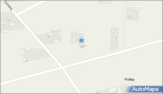 Dyniska, Dyniska, 11, mapa Dyniska