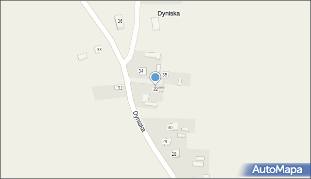 Dyniska, Dyniska, 32, mapa Dyniska