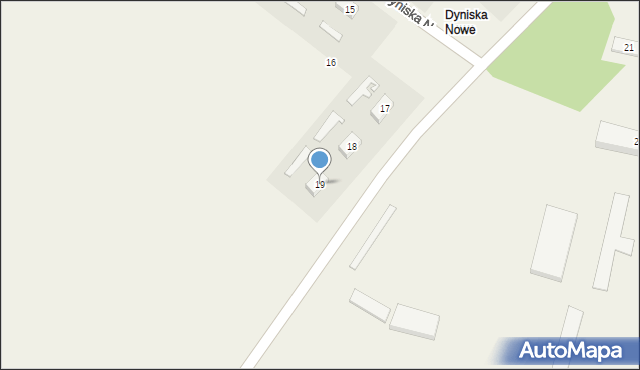 Dyniska Nowe, Dyniska Nowe, 19, mapa Dyniska Nowe