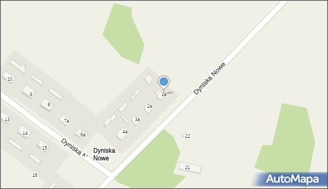 Dyniska Nowe, Dyniska Nowe, 1a, mapa Dyniska Nowe
