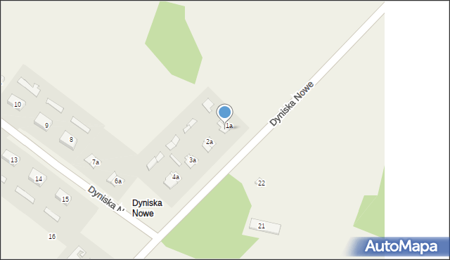 Dyniska Nowe, Dyniska Nowe, 1b, mapa Dyniska Nowe