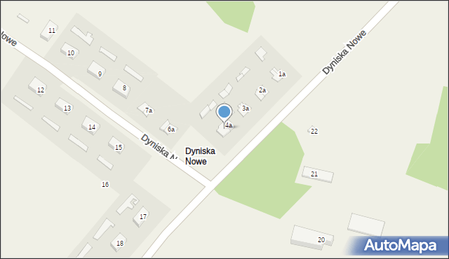 Dyniska Nowe, Dyniska Nowe, 4b, mapa Dyniska Nowe