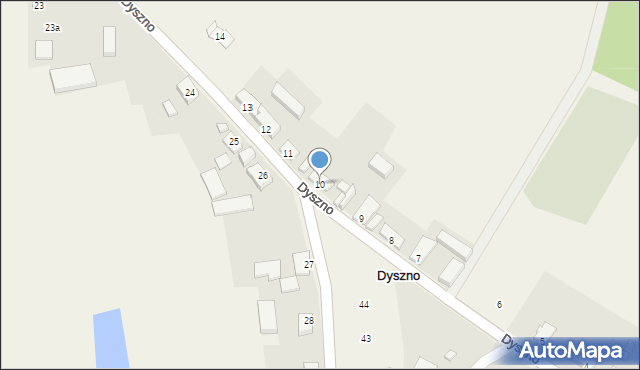 Dyszno, Dyszno, 10, mapa Dyszno