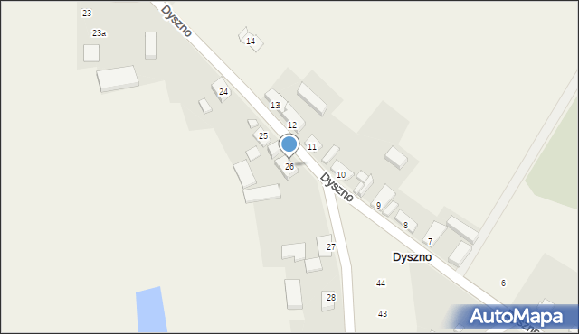 Dyszno, Dyszno, 26, mapa Dyszno