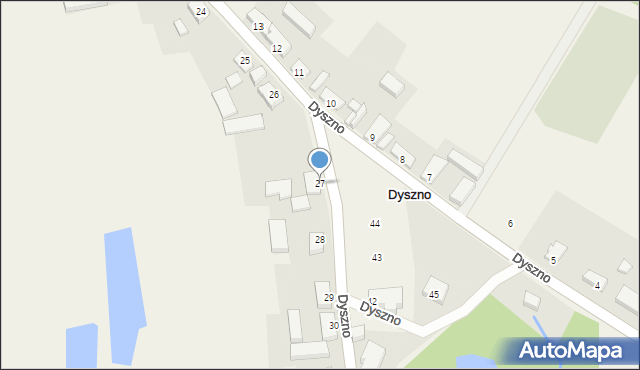 Dyszno, Dyszno, 27, mapa Dyszno