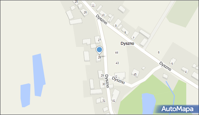 Dyszno, Dyszno, 28, mapa Dyszno