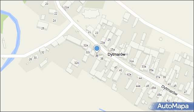 Dytmarów, Dytmarów, 36, mapa Dytmarów