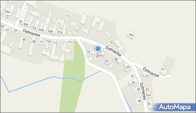 Dytmarów, Dytmarów, 80, mapa Dytmarów