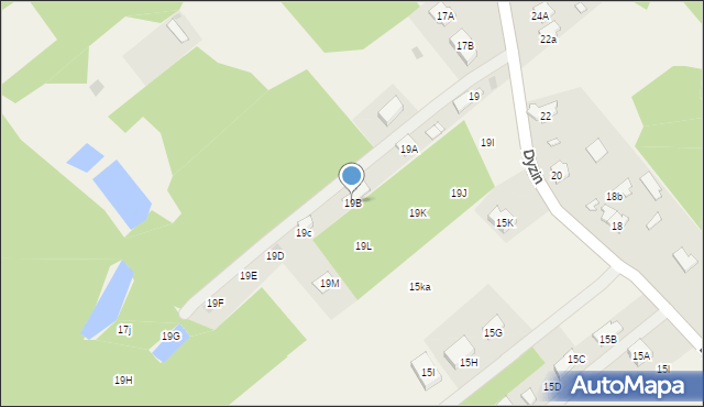 Dyzin, Dyzin, 19B, mapa Dyzin