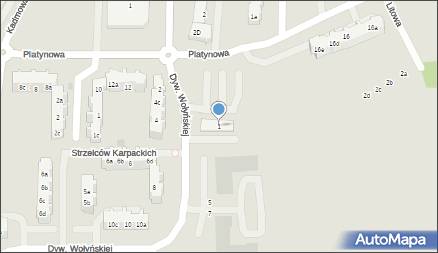 Gdańsk, Dywizji Wołyńskiej, 1, mapa Gdańska