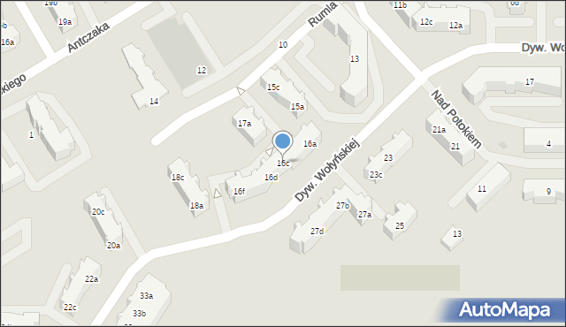 Gdańsk, Dywizji Wołyńskiej, 16c, mapa Gdańska