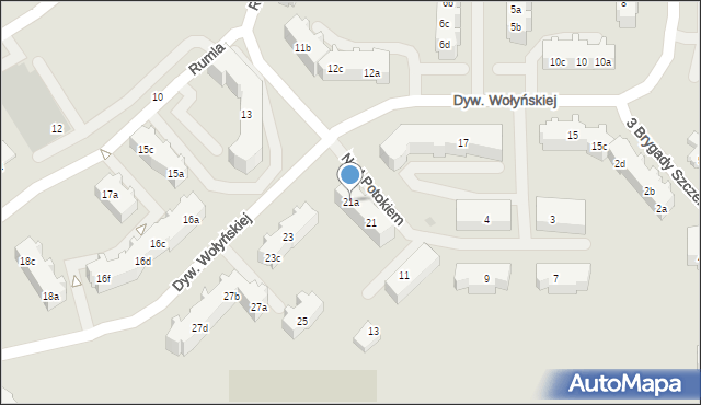 Gdańsk, Dywizji Wołyńskiej, 21a, mapa Gdańska