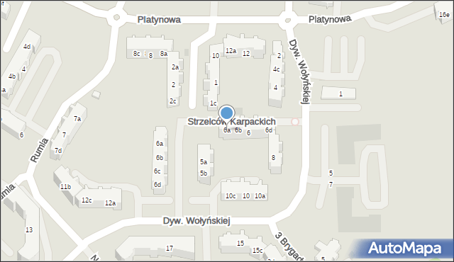 Gdańsk, Dywizji Wołyńskiej, 6a, mapa Gdańska