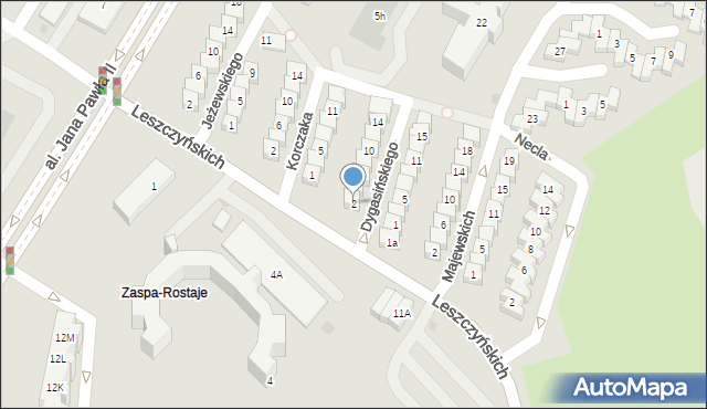 Gdańsk, Dygasińskiego Adolfa, 2, mapa Gdańska