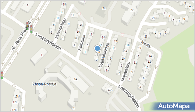 Gdańsk, Dygasińskiego Adolfa, 4, mapa Gdańska