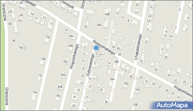 Gliwice, Dybowskiego Benedykta, 3, mapa Gliwic