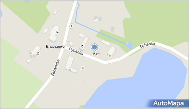 Gostynin, Dybanka, 30A, mapa Gostynin