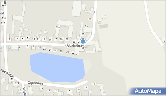 Inowrocław, Dybalskiego Andrzeja, 26, mapa Inowrocławia