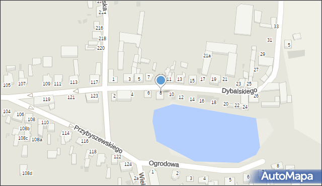 Inowrocław, Dybalskiego Andrzeja, 8, mapa Inowrocławia