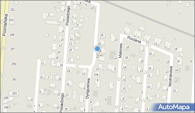 Inowrocław, Dyngusowa, 12, mapa Inowrocławia