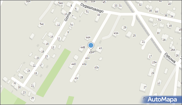 Jędrzejów, Dygasińskiego Adolfa, 43m, mapa Jędrzejów