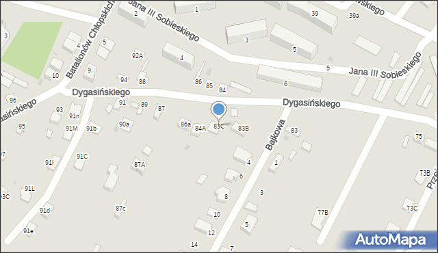 Jędrzejów, Dygasińskiego Adolfa, 83C, mapa Jędrzejów