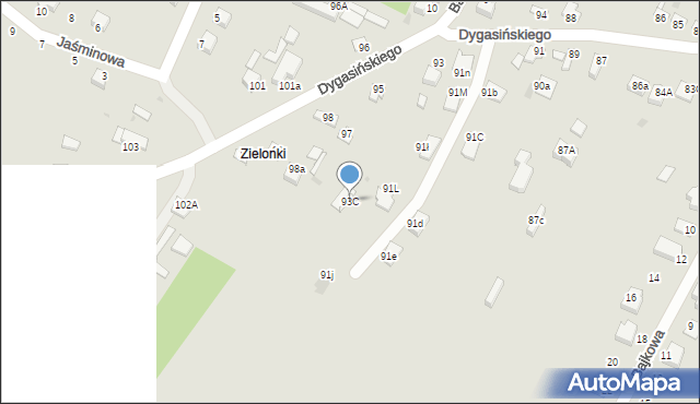 Jędrzejów, Dygasińskiego Adolfa, 93C, mapa Jędrzejów