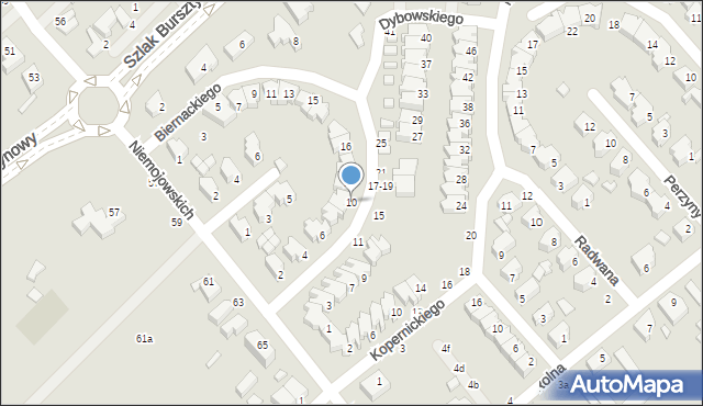 Kalisz, Dybowskiego Benedykta, 10, mapa Kalisza