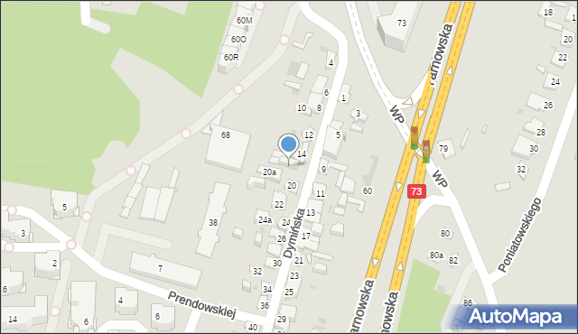 Kielce, Dymińska, 18, mapa Kielc