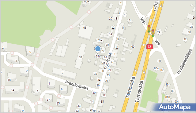 Kielce, Dymińska, 24a, mapa Kielc