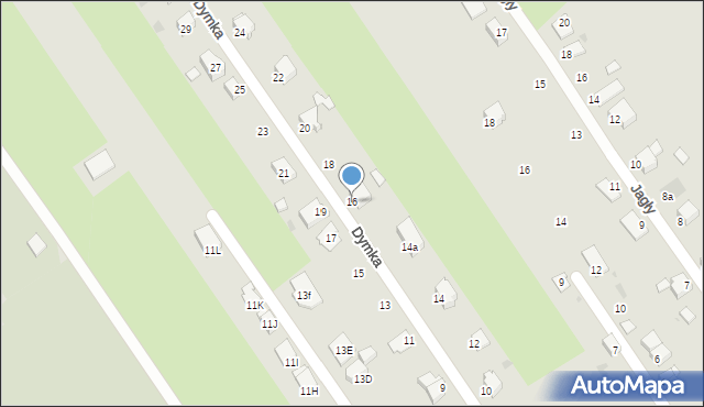 Knurów, Dymka Jana, 16, mapa Knurów