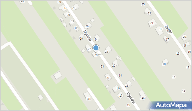 Knurów, Dymka Jana, 25, mapa Knurów