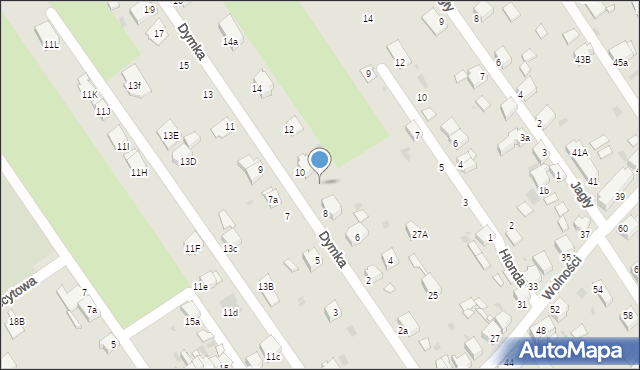 Knurów, Dymka Jana, 8a, mapa Knurów