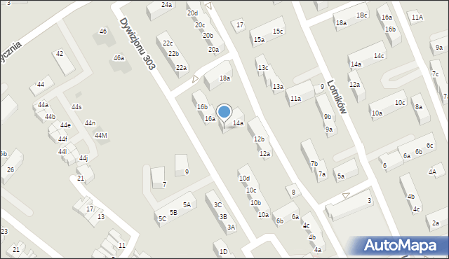 Knurów, Dywizjonu 303, 14b, mapa Knurów